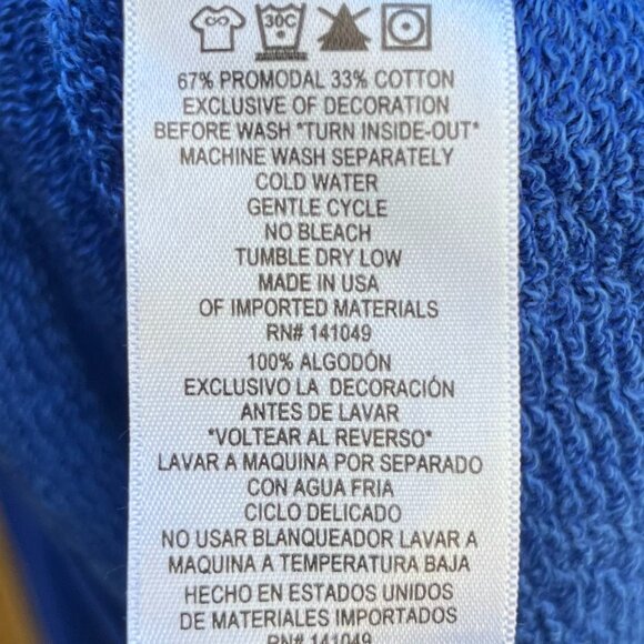 Free City Superfluff Lux Pullover Hoodie Electric Blue Size XL Cozy Minimalist - Picture 5 of 5